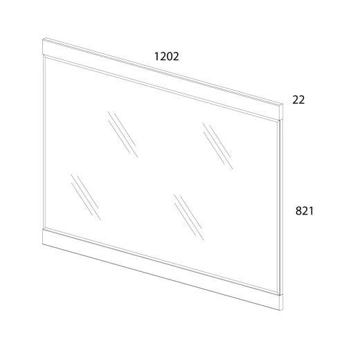 Зеркало навесное В, BJORK, цвет ольха полярная