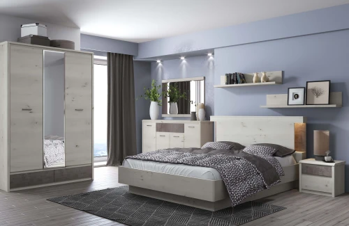 Зеркало навесное В, BJORK, цвет ольха полярная