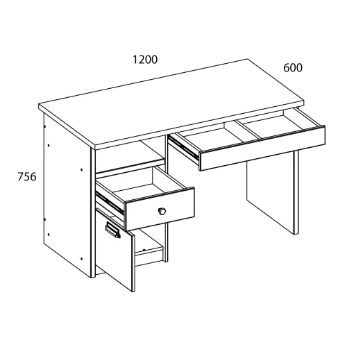 Стол 1D2SN/D1, DIESEL , цвет дуб мадура/веллингтон
