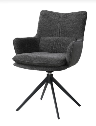 Стул MAYA 360 град. поворот Серый GINO-457 / SEA-458 / черный каркас, ®DISAUR