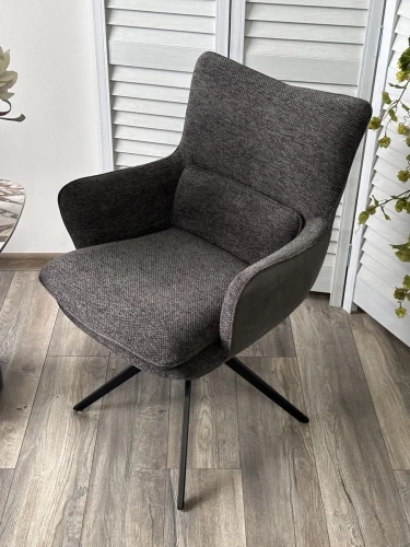 Стул MAYA 360 град. поворот Серый GINO-457 / SEA-458 / черный каркас, ®DISAUR