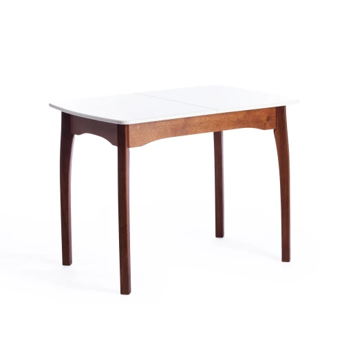 Стол CATERINA бук, мдф, 100+30x70x75, коричневый, белый