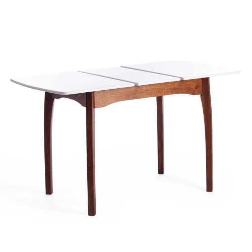 Стол CATERINA бук, мдф, 100+30x70x75, коричневый, белый