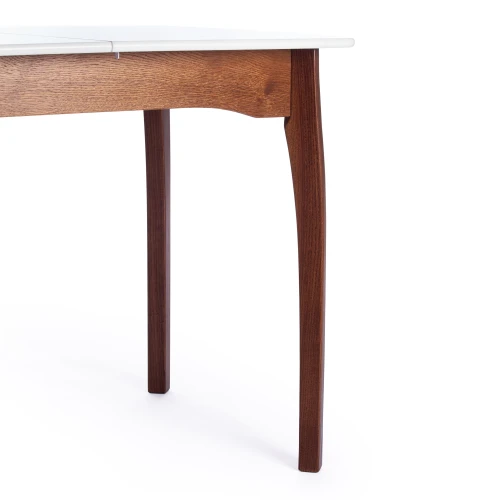 Стол CATERINA бук, мдф, 100+30x70x75, коричневый, белый