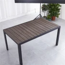 Алюминиевый прямоугольный стол ПОЛИВУД-9 150*90  цвет каштан арт.1025