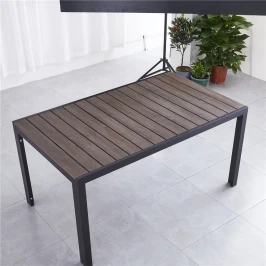 Алюминиевый прямоугольный стол ПОЛИВУД-9 150*90  цвет каштан арт.1025