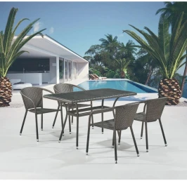 Комплект плетеной мебели T286A/Y137C-W53 Brown (4+1)