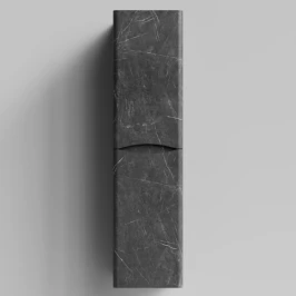 Пенал Адель 35 (2 двери) подвесной, Мрамор Графит софт тач ПВХ 4044-3, правый