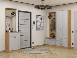 Готовая прихожая Стиль-04 Grey Silk Дуб Вотан лофт