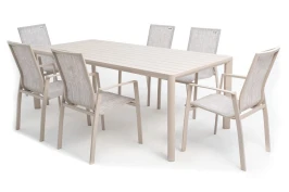 Столовая группа из алюминия GONZO бежевая  Joygarden