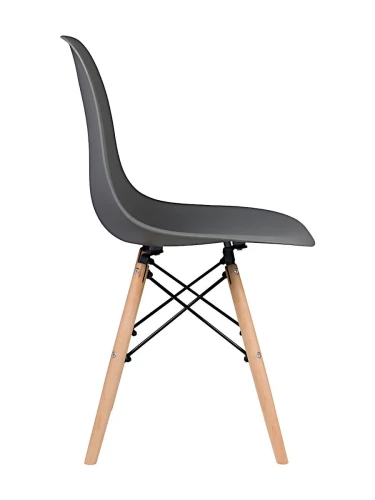 GH801/DC111 Стул пластиковый, ГРАФИТ, каркас бук