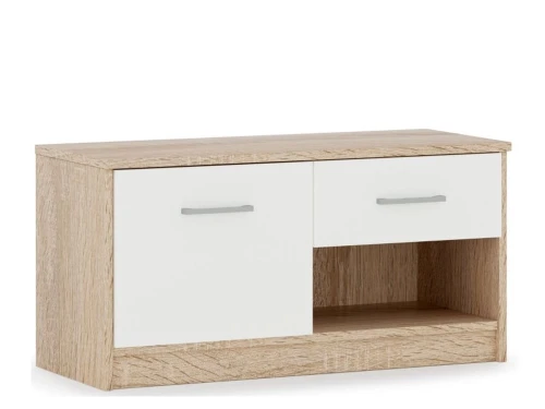 Тумба «Стелс» 1д1ящ, Дуб сонома/белый