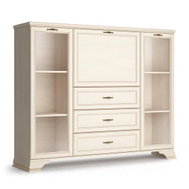 Шкаф низкий (2 стеклодвери) Сиена