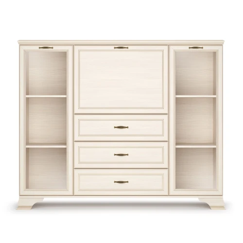 Шкаф низкий (2 стеклодвери) Сиена