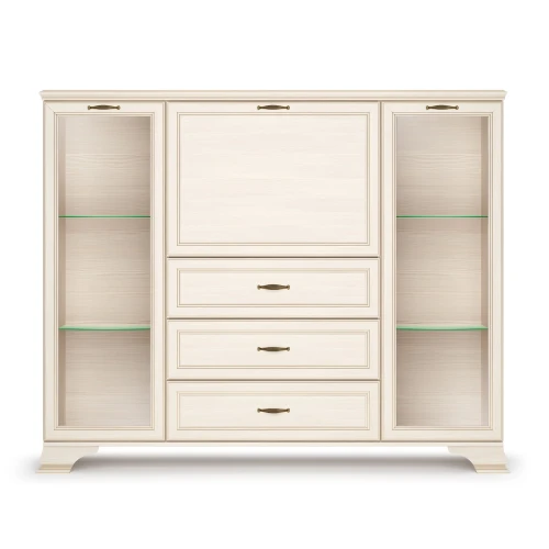 Шкаф низкий (2 стеклодвери) Сиена