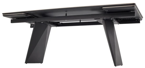 Стол ШЕРЛ  200 CRYSTAL ONIX BIANCO, керамика / Черный каркас М-City