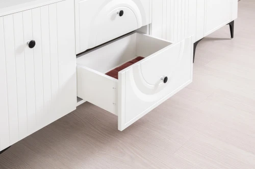 ТВ тумба Валенсия 16.45, Белый шагрень