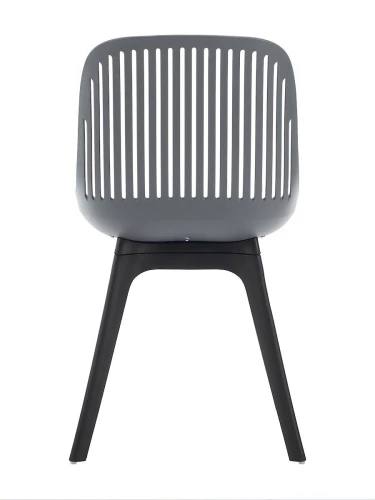 DC270 Стул пластиковый, ГРАФИТ c подушкой, ноги черные