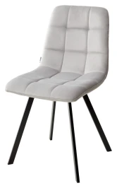 Стул CHILLI SQUARE BLUVEL-03 светло-серый, велюр / черный каркас М-City