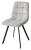 Стул CHILLI SQUARE BLUVEL-03 светло-серый, велюр / черный каркас М-City
