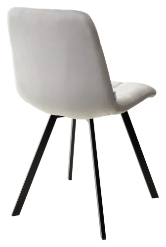 Стул CHILLI SQUARE BLUVEL-03 светло-серый, велюр / черный каркас М-City