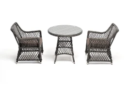 "Эспрессо - 80 L" обеденная группа плетеная, цвет графит