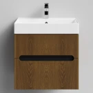 Тумба Бонум, 60 подвесной, Дуб цвет 5 Vodok с раковиной в комплекте