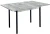 Симпл стол обеденный раскладной с ящиком / бетон темный/черный