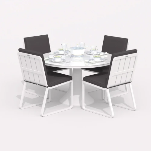 Стол круглый обеденный DIVA белый