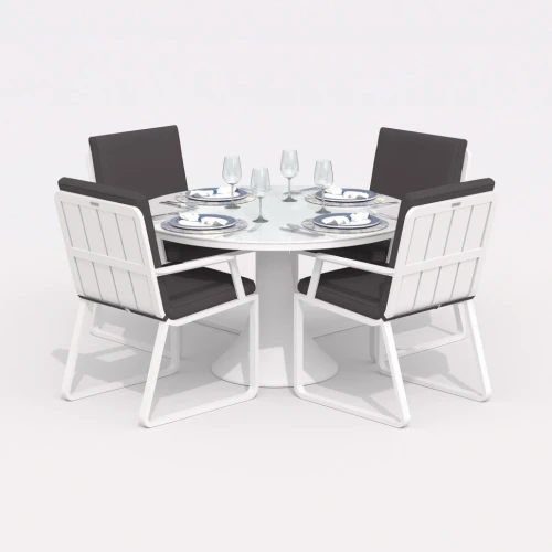 Стол круглый обеденный DIVA белый