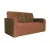 Диван  Оксфорд  90х170 велюр  коричневый