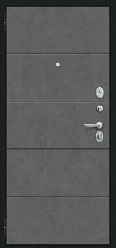 Входная дверь BRAVO Граффити-1 Инсайд Букле черное/Slate Art 