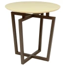 Стол журнальный Рилле 440 эмаль бежевый/темный кофе