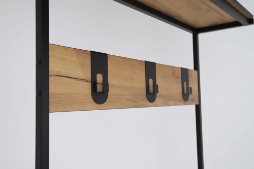 Вешало ГРАНЖ-1, Дуб Крафт Золотой / Черный