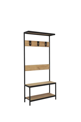 Вешало ГРАНЖ-1, Дуб Крафт Золотой / Черный