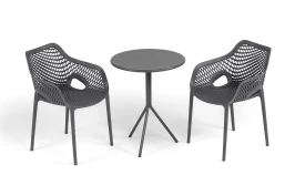 "Беллини" обеденная группа на 2 персоны, цвет темно-серый