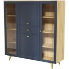 Шкаф-витрина Вега Сапфир 140, темно-синий