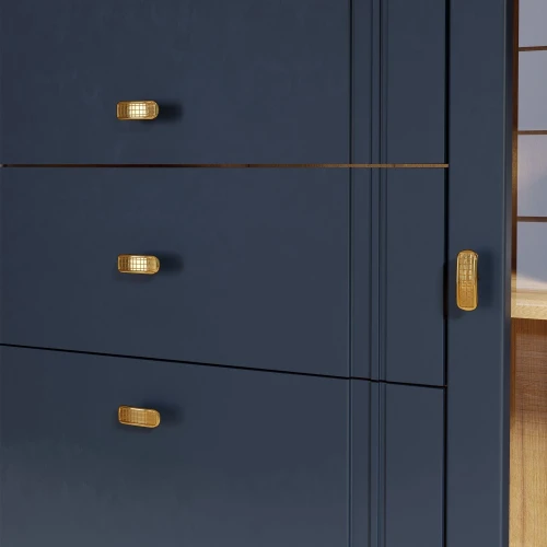 Шкаф-витрина Вега Сапфир 140, темно-синий