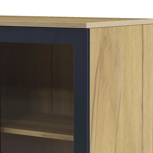 Шкаф-витрина Вега Сапфир 140, темно-синий