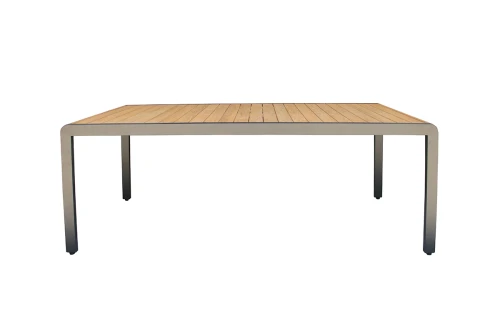 Обеденный стол из алюминия MAYA 200 см темный графит  Joygarden