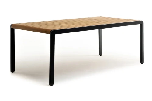 Обеденный стол из алюминия MAYA 200 см темный графит  Joygarden