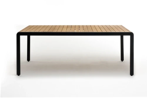 Обеденный стол из алюминия MAYA 200 см темный графит  Joygarden