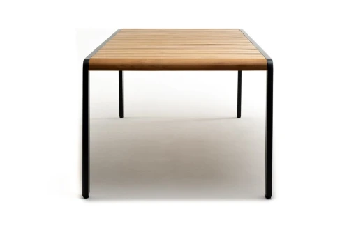 Обеденный стол из алюминия MAYA 200 см темный графит  Joygarden