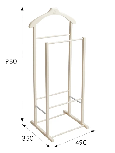 Вешалка костюмная В 27Н слоновая кость