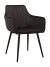 DC836 Стул мягкий с подлокотниками, ЧЕРНЫЙ#G62-50 велюр, каркас металл черный