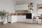 Готовая кухня КГ Угловой 1500*2250 (без пм) , Белый софт матовый  Арника РМ в.3