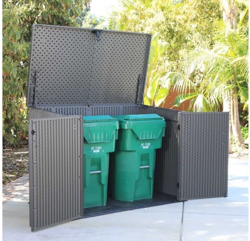 Ящик пластиковый WoodLook, 2100 л, серый