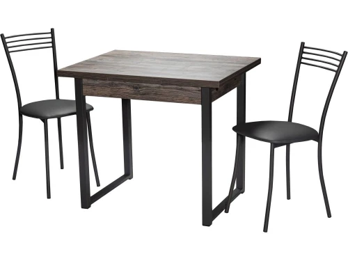 Стол М102 «Алан» ДП1-01-11 900(1200)(1500)*670, ЛДСП:Сосна Пасадена, Н/стола (Графит)