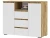 Комод «Хелен» КМ-01, белый/дуб крафт золотой