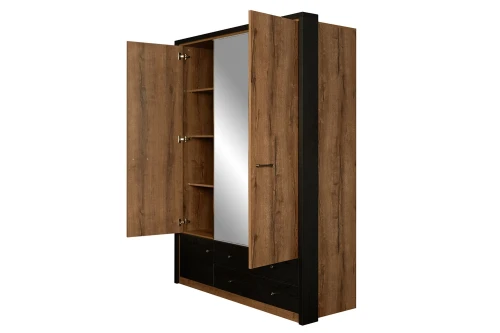 Шкаф 3DG2S Z, JAGGER, цвет Дуб монастырский /Черный